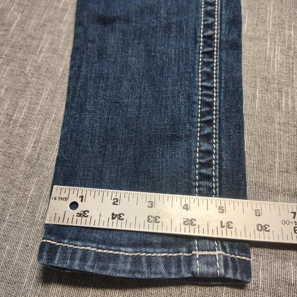 Miss Me Jeans Women's SIze 29 Blue Faded Signature Skinny Flap Western P6139S - Picture 8 of 11